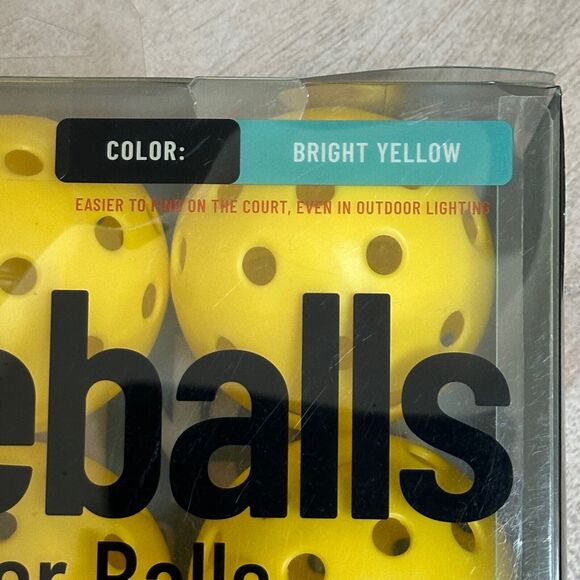 Pickleballs Set of 12 Wildside Neon Yellow 40 Hole Pickleballs Packet New - Picture 7 of 8